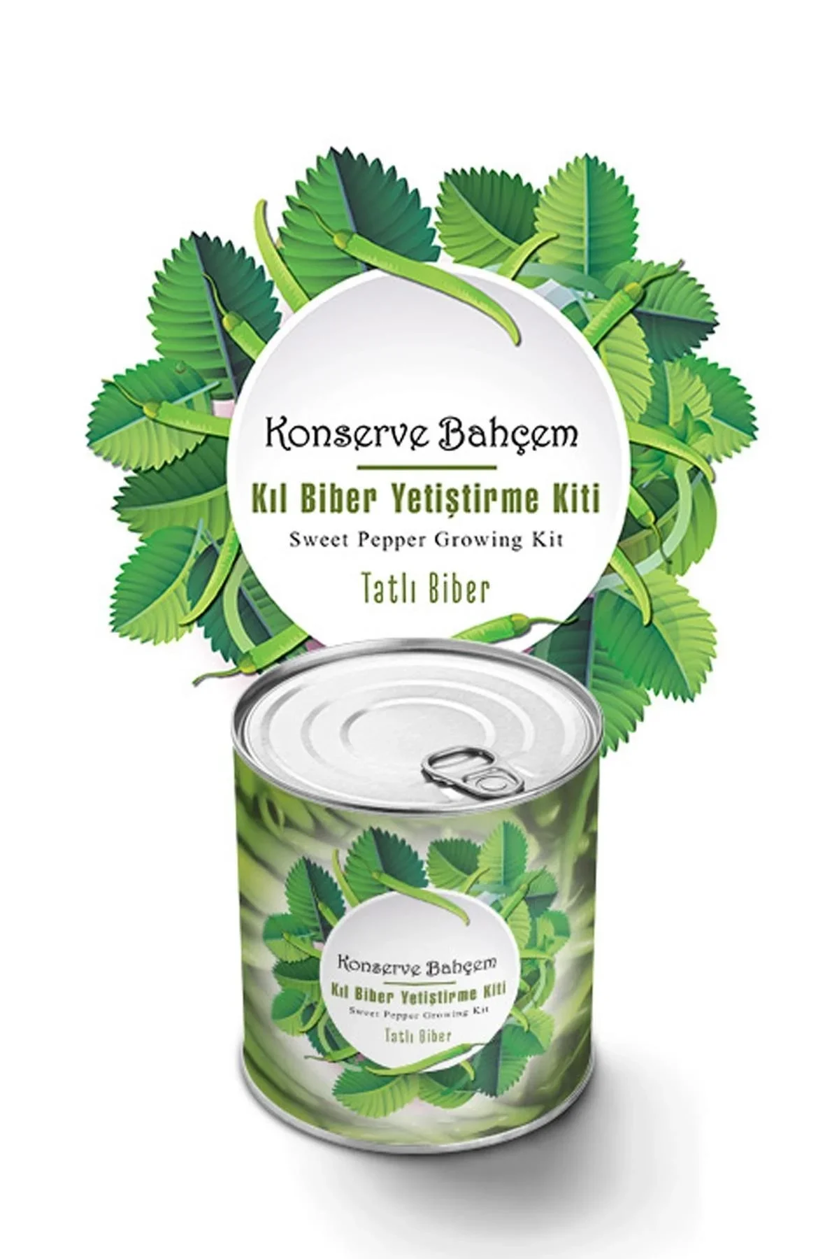 Konserve Bahçem Evde Konservede Tatlı Sivri Biber Yetiştirme Kiti görsel 2