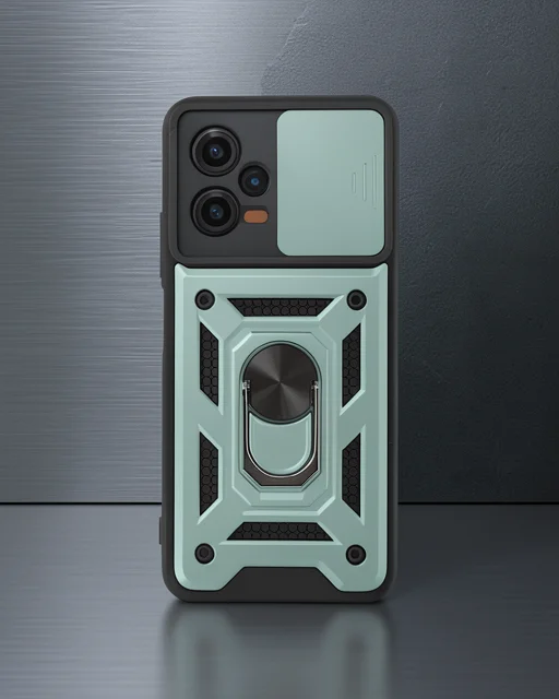 Xiaomi Redmi Note 12 5g Kılıf Pars Lens Yüzüklü Silikon - Yeşil