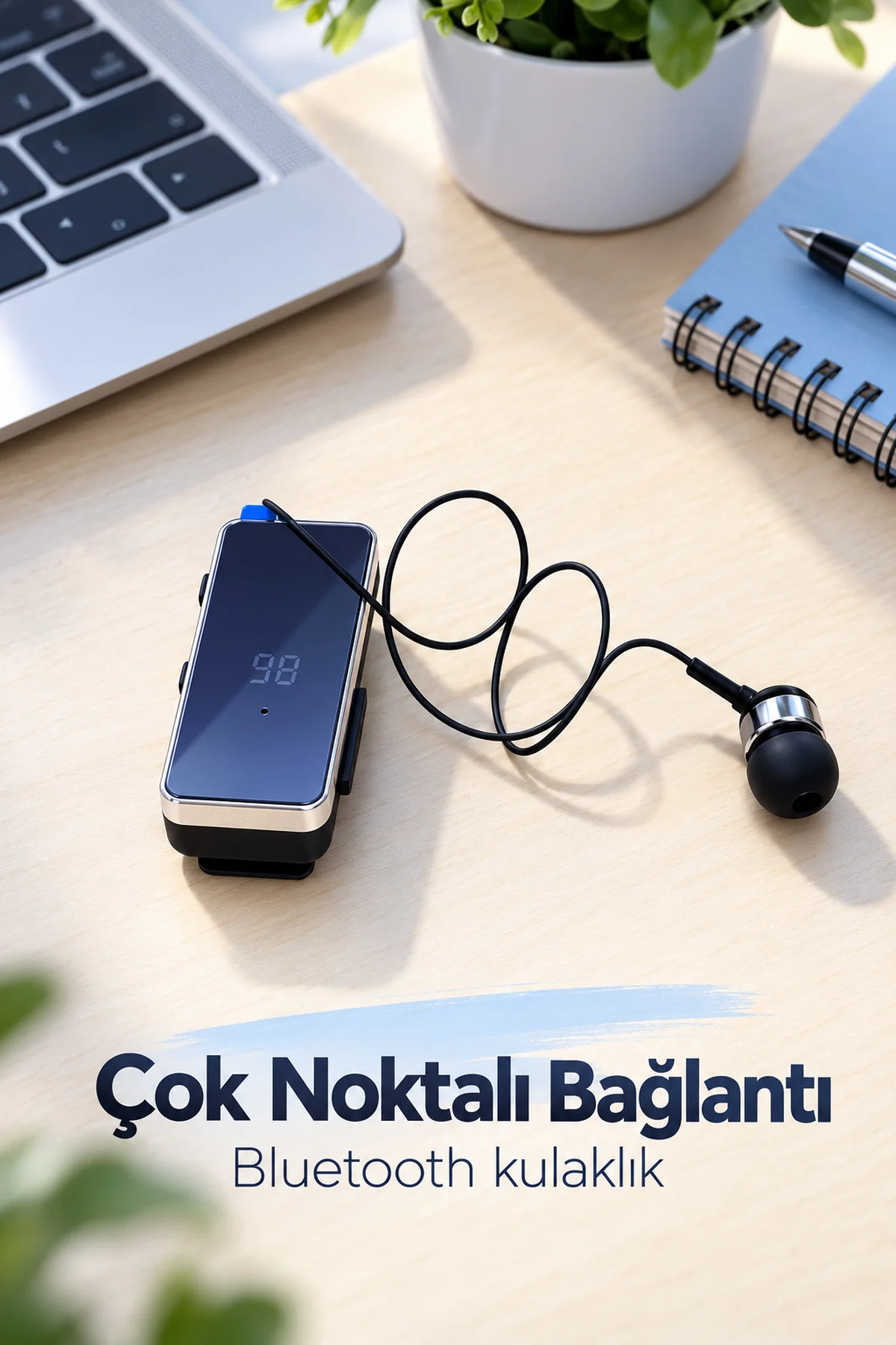 Müzik ve Görüşme İçin Dijital Ekranlı Bluetooth Kulaklık görsel 4