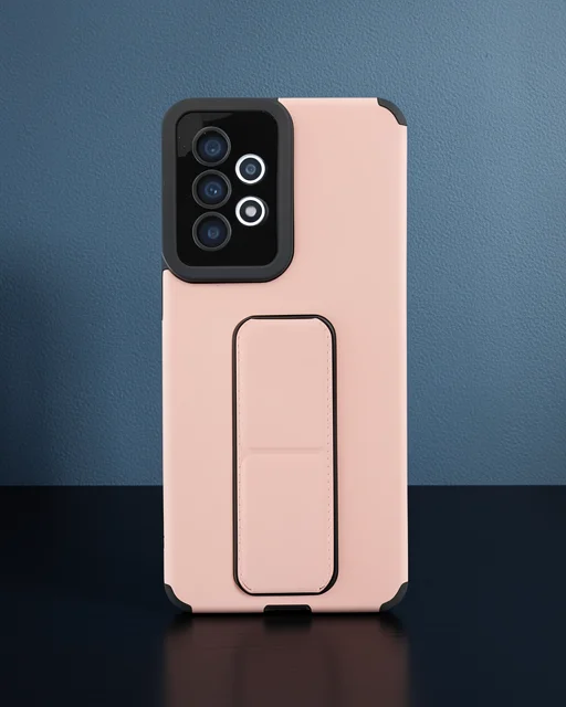 Samsung Galaxy A33 5g Kılıf Mega Standlı Silikon - Pudra