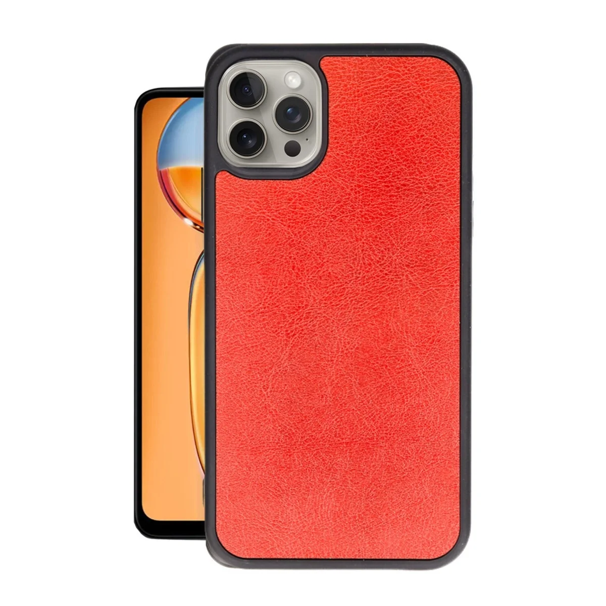Apple İphone 15 Pro Kılıf Aras Deri Kapak - Kırmızı