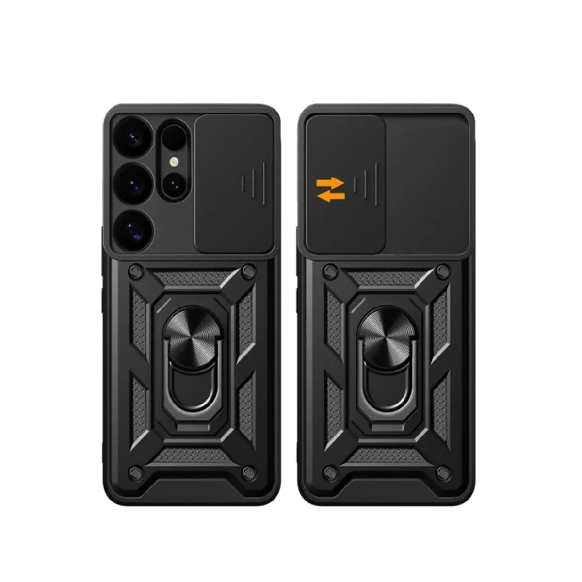 Samsung Galaxy S25 Ultra Kılıf Pars Lens Yüzüklü Silikon - Lacivert görsel 2
