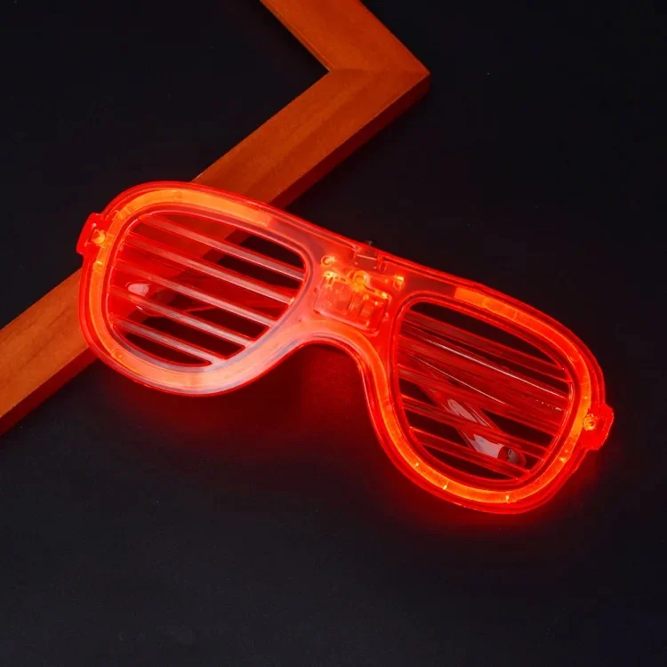 Kırmızı Led Işıklı Parti Gözlüğü - Neon Glow Şerit Gözlük 3 Modlu görsel 4
