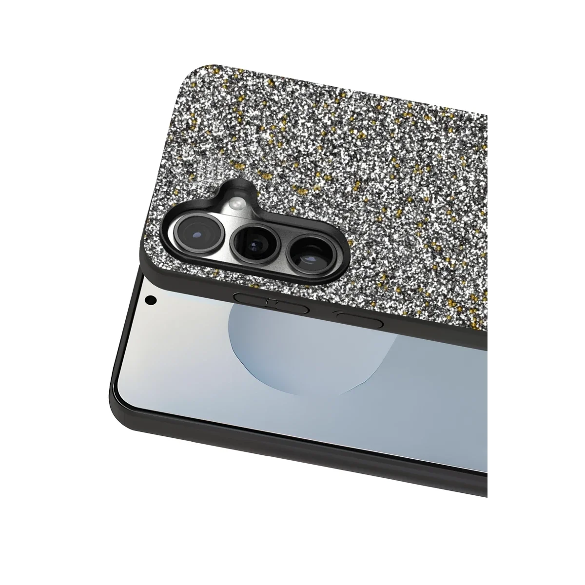 Onegif Samsung Galaxy S25 Plus Bright Simli Kapak - Gold görsel 2