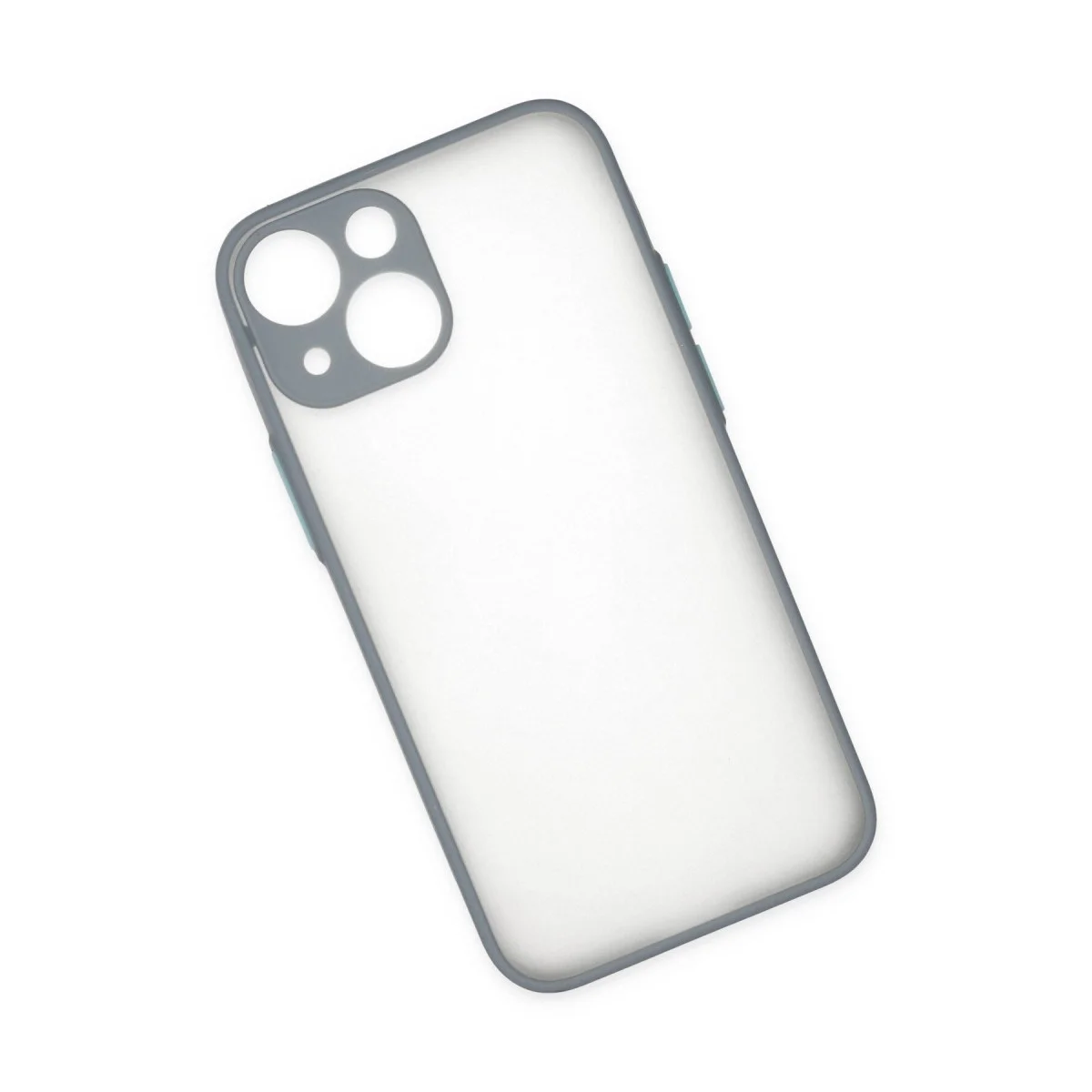 Apple İphone 15 Plus Kılıf Montreal Silikon Kapak - Gri görsel 3