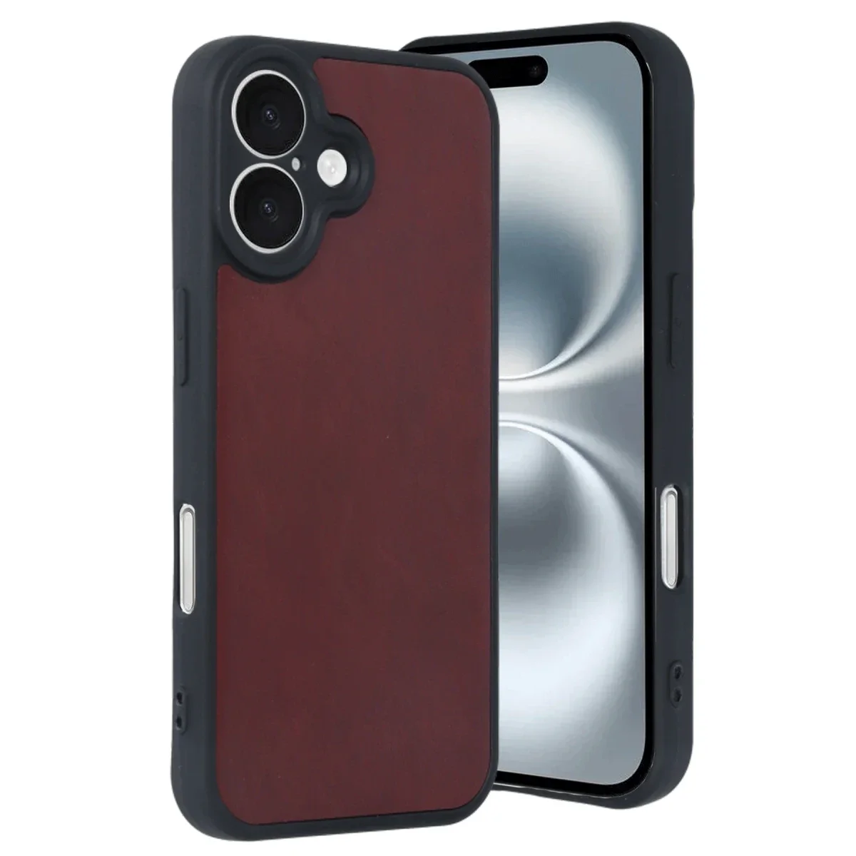 Apple iPhone 16 Kılıf Aras Deri Kapak - Bordo