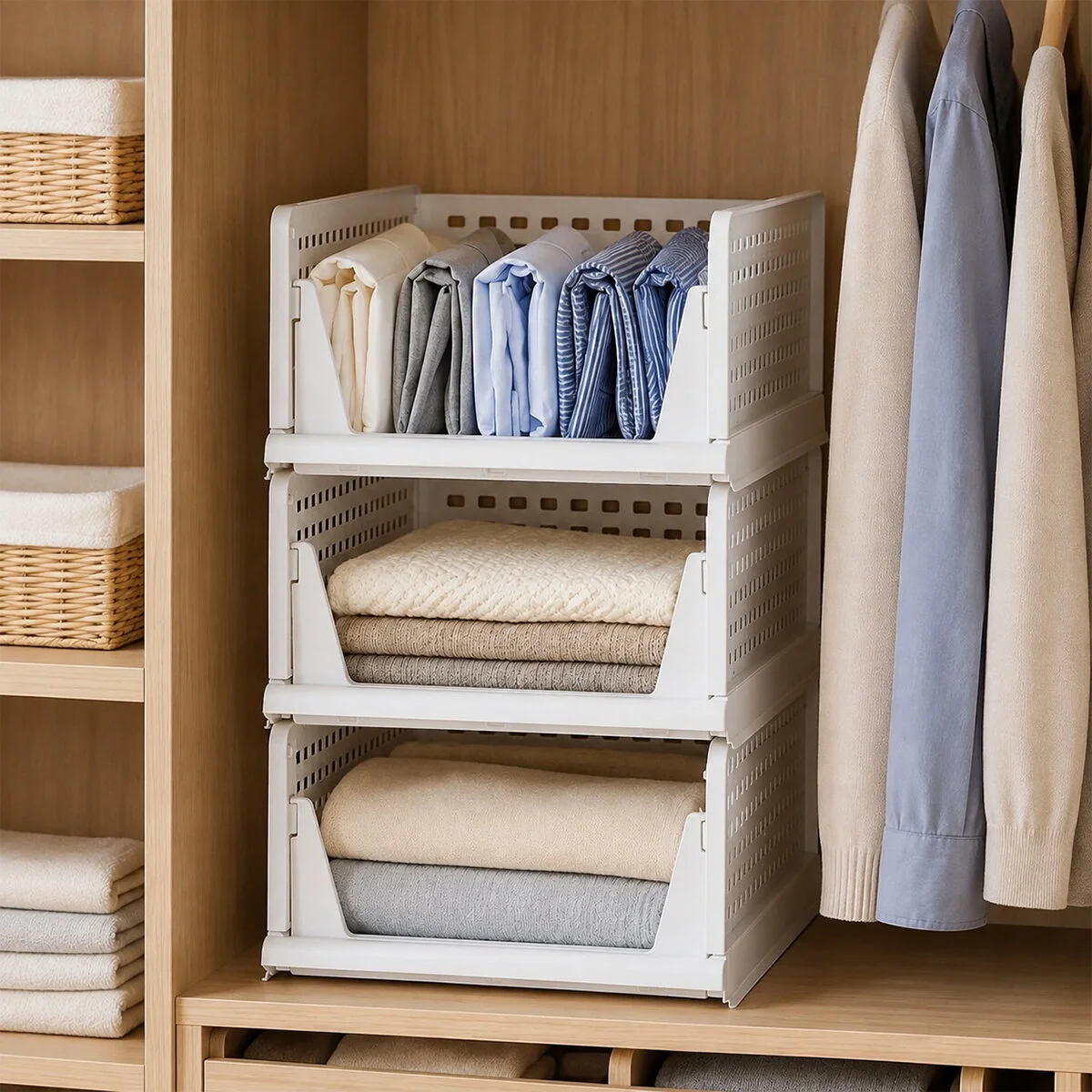 3 Katlı Portatif Organizer - Çok Amaçlı Kayar Raf 18.5X33.5X43CM Toplam 55.5CM görsel 3