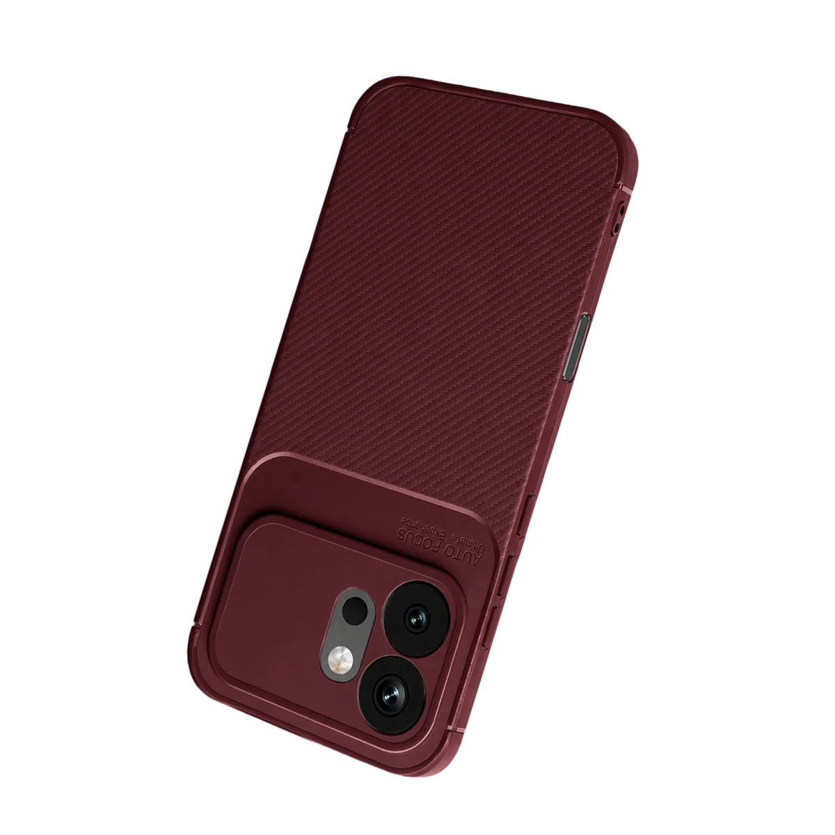 Huawei Honor 600 Auto Focus Karbon Kapak - Bordo görsel 3