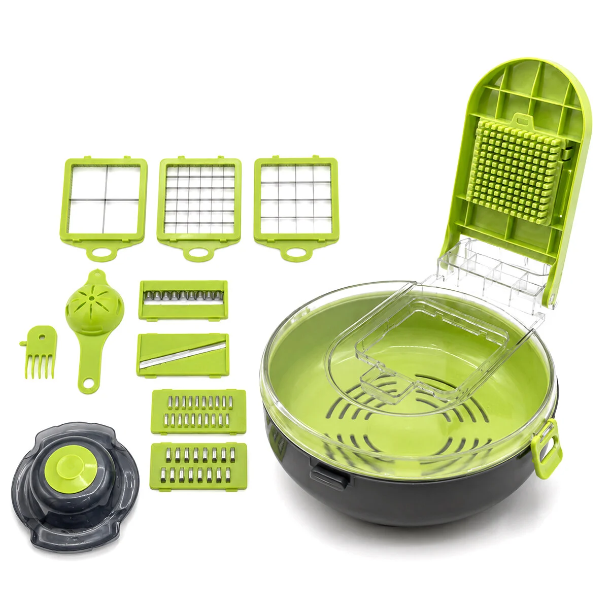 Vegetable Cutter Hazneli 9IN1 Çok Fonksiyonlu Sebze Dilimleyici - Kesici - Doğrayıcı Seti DP-901 görsel 2