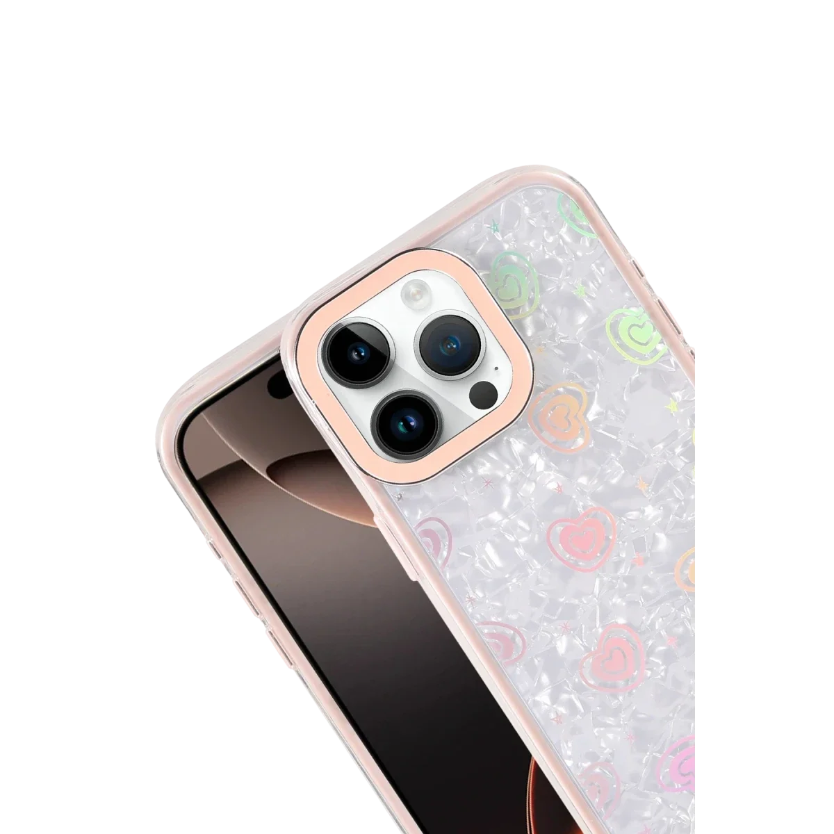 Apple iPhone 16 Pro Max Lumi Desenli Kapak - Pembe görsel 3