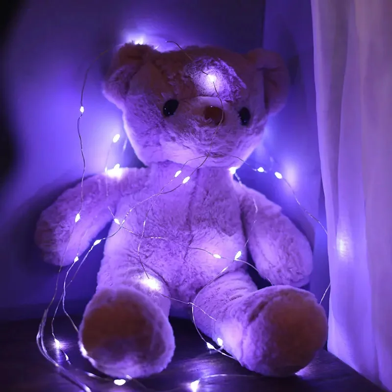 GD957 Şerit Pilli Aydınlatma 3 metre 30 Adet Beyaz Peri Led görsel 3