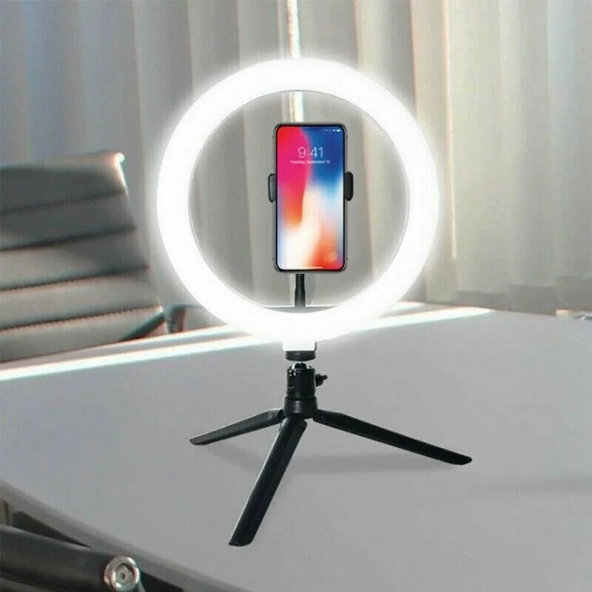 8inç 20cm Youtube Instagram Tiktok Selfie Stüdyo Video Fotoğraf Ring Light Tripod Led Halk görsel 7