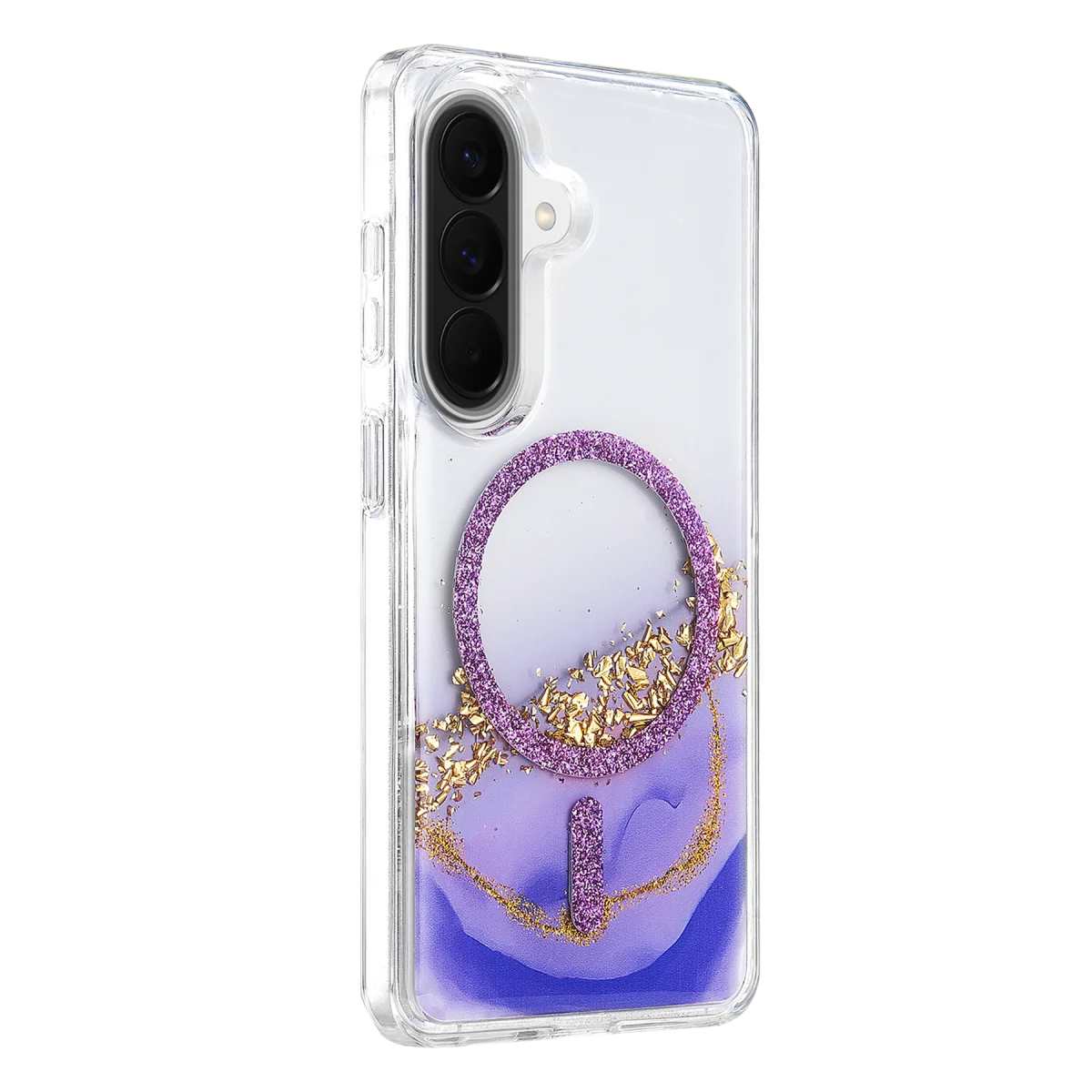 Onegif Samsung Galaxy A37 5G Lotus Simli Magsafe Kapak - Mor görsel 2