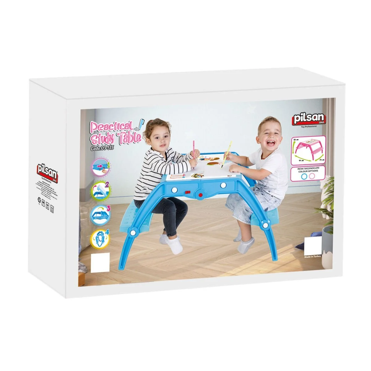 03 515 Pratik Çalışma Masası (pembe) görsel 2