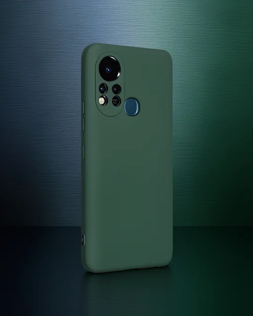 İnfinix Hot 11s Kılıf Nano İçi Kadife Silikon - Koyu Yeşil