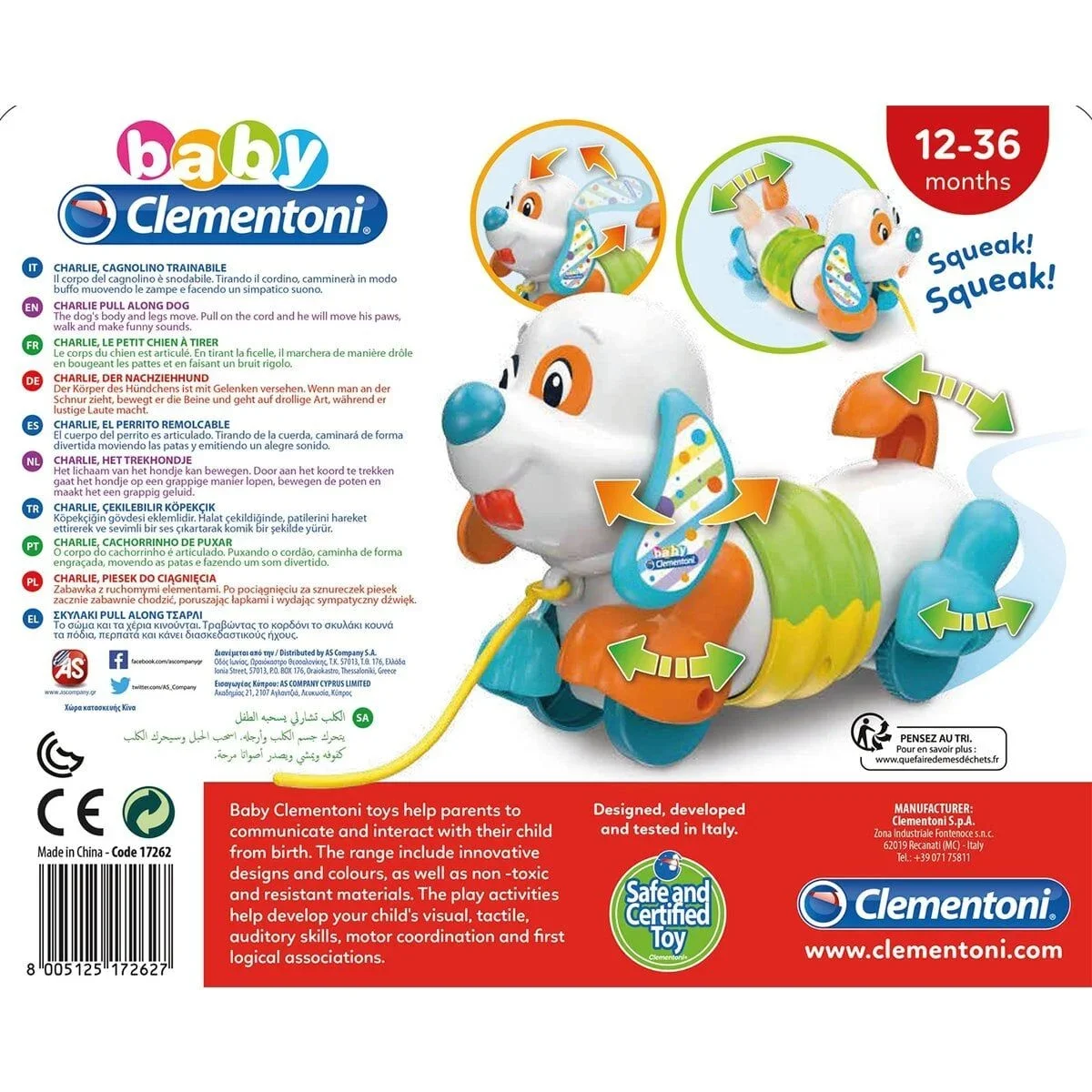 17262 Baby Clementoni - Çek Çek Köpek +9 ay görsel 3