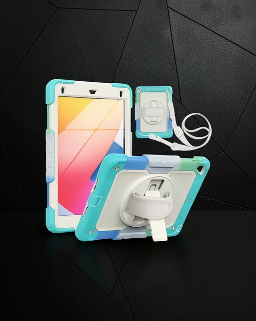 Apple İpad 5 Air 9.7 Kılıf Tablet Rainbow Kapak - Turkuaz