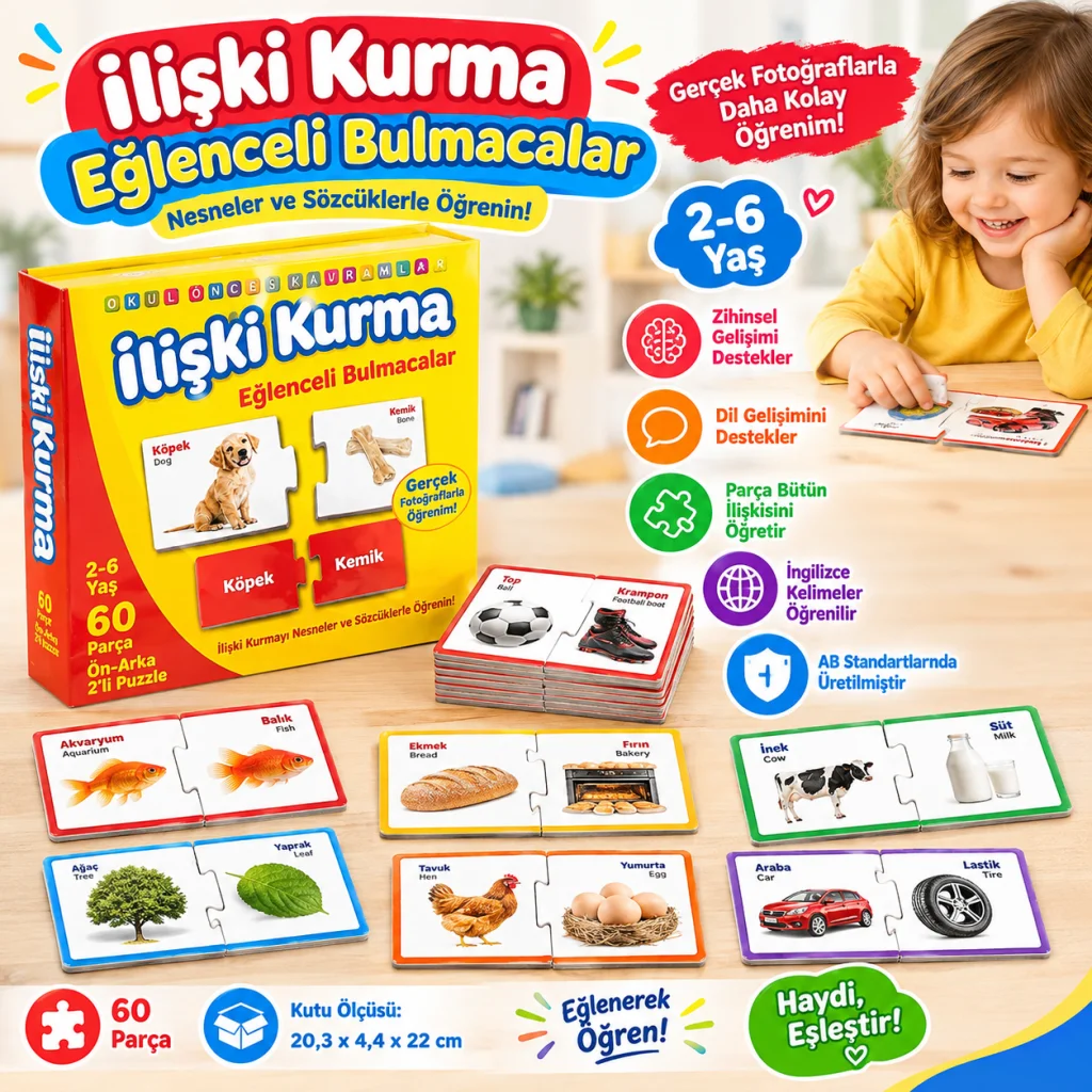 1437 Eğlenceli Bulmacalar - İlişki Kurma / 2-6 yaş