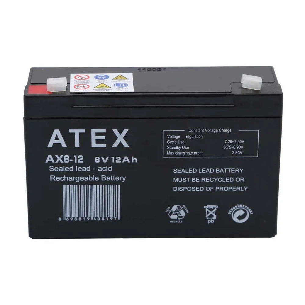 AX6-12 6V 12Ah Akü