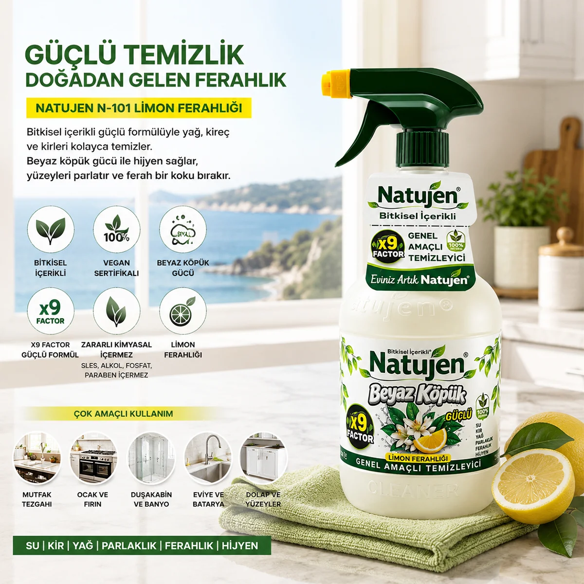 Limon Ferahlığı Genel Amaçlı Temizleyici görsel 3