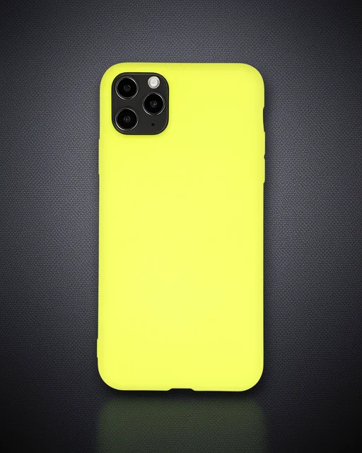 Apple İphone 11 Pro Max Kılıf Nano İçi Kadife Silikon - Sarı