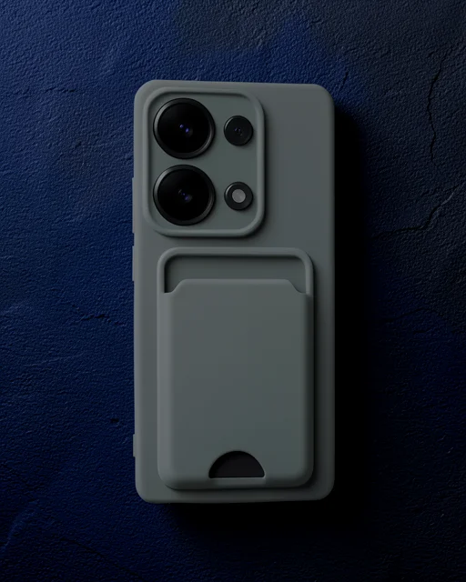 Xiaomi Redmi Note 13 Pro 4g Kılıf Kelvin Kartvizitli Silikon - Koyu Yeşil