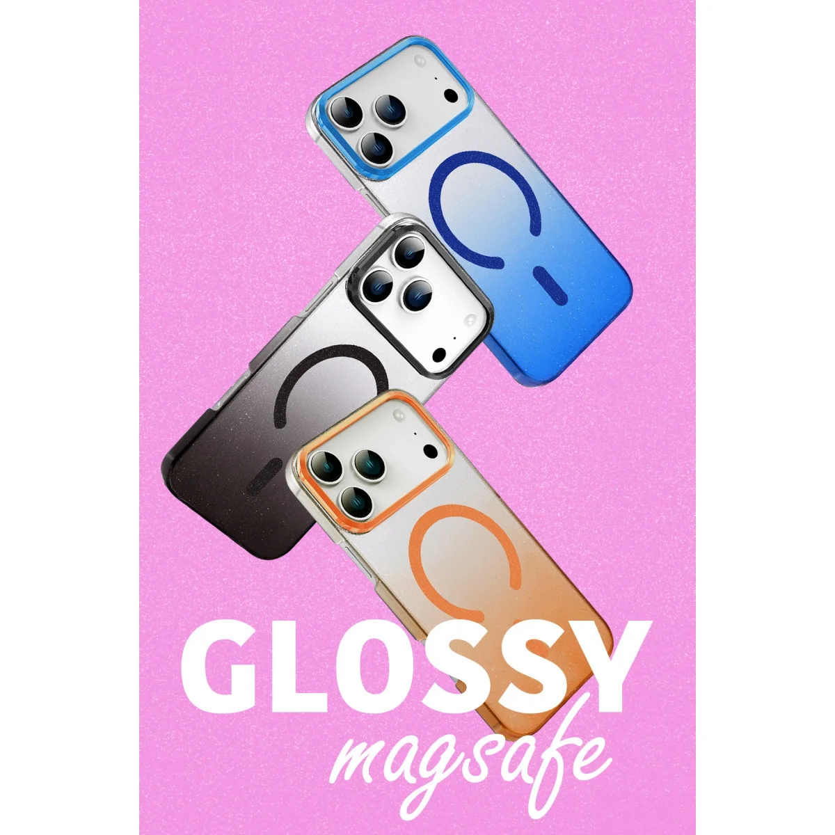 Apple İphone 17 Pro Glossy Magsafe Kapak - Turuncu görsel 4