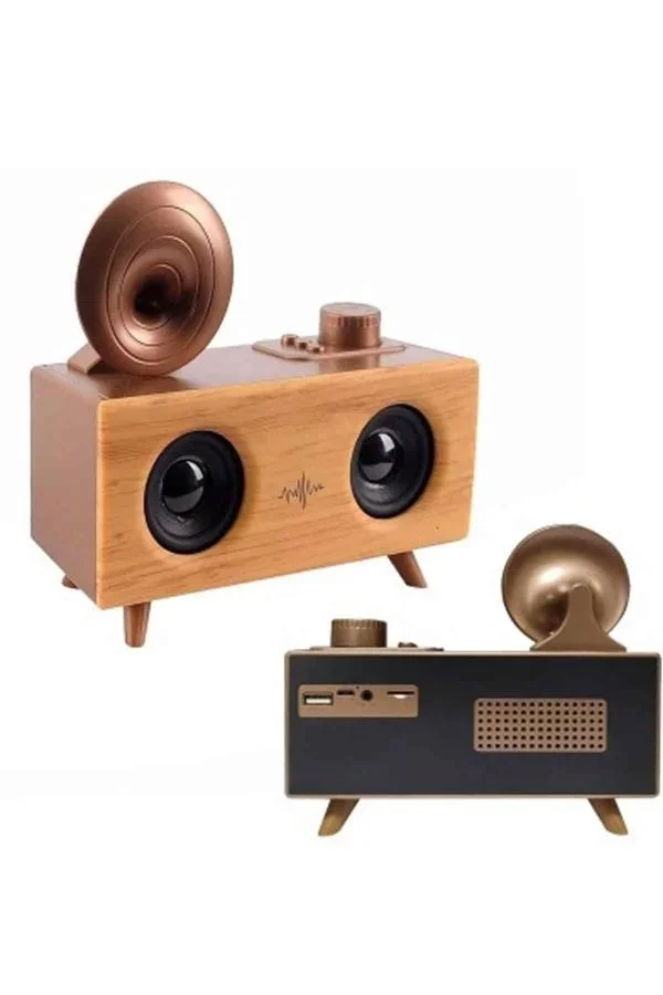 Nostaljik Radyo Bluetooth Bağlantılı Şarjlı Yüksek Ses Kaliteli Yeni Nesil görsel 4