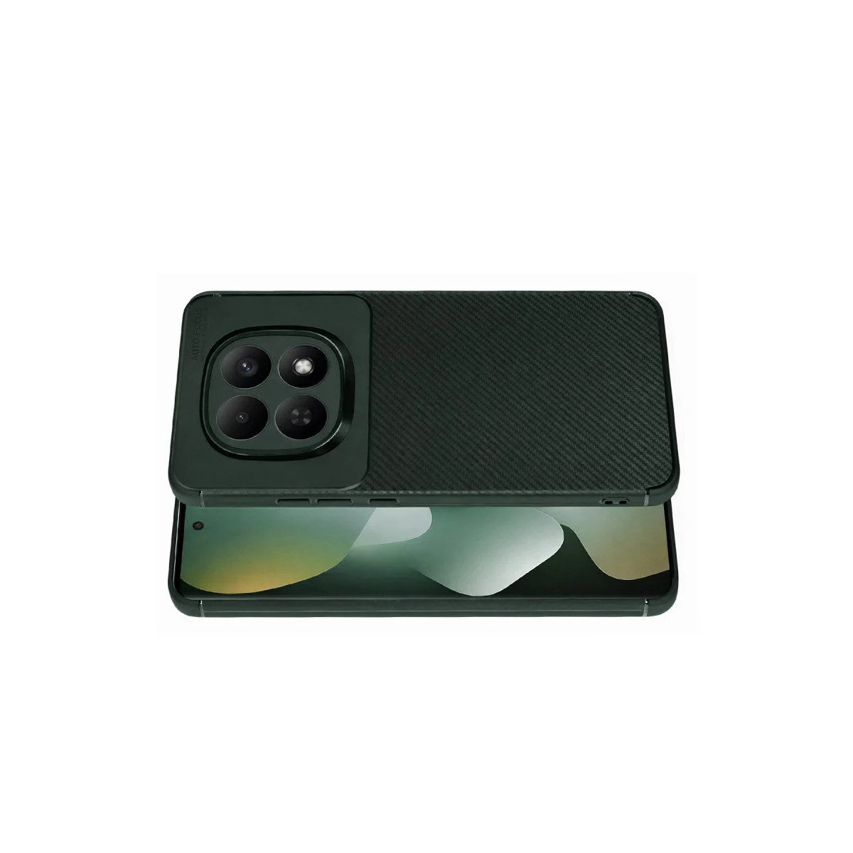 Xiao Red Note 15 Pro 5g Auto Focus Karbon Kapak - Koyu Yeşil görsel 3