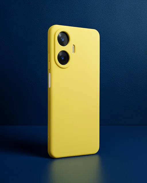 Realme C55 Kılıf Nano İçi Kadife Silikon - Sarı