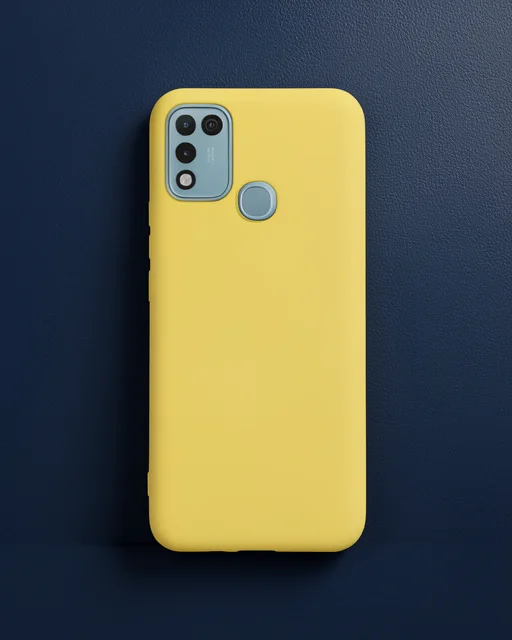 İnfinix Hot 10 Play Kılıf Nano İçi Kadife Silikon - Sarı