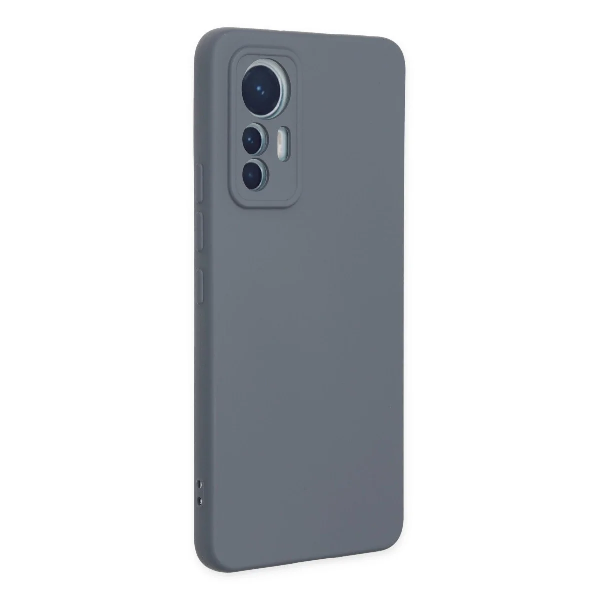 Xiaomi Mi 12 Lite Kılıf Nano İçi Kadife Silikon - Gri görsel 2