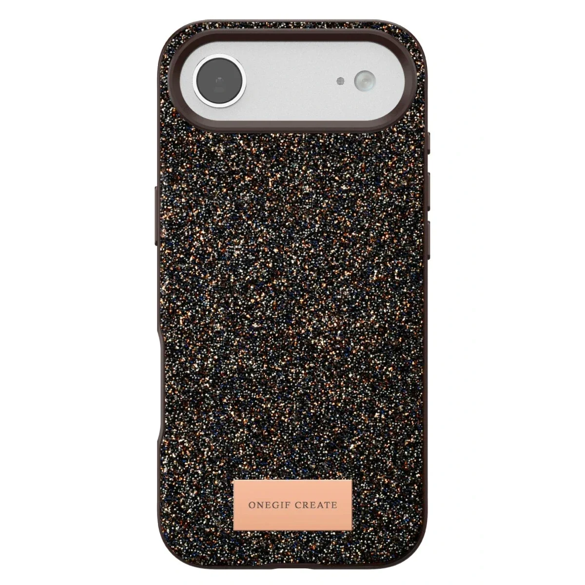Onegif Apple iPhone 17 Air Bright Simli Kapak - Gold görsel 4