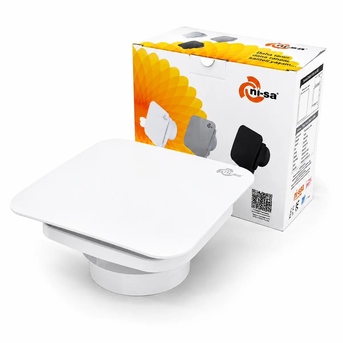 150 mm Plastik Banyo Havalandırma Aspiratörü 20W 320 m³/h görsel 2