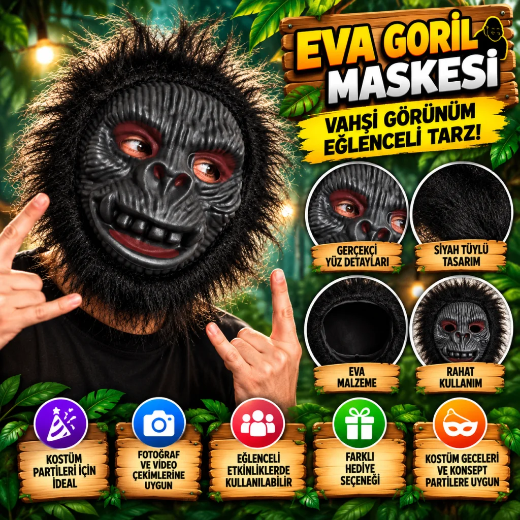Eva Goril Maskesi – Vahşi Goril görsel 2