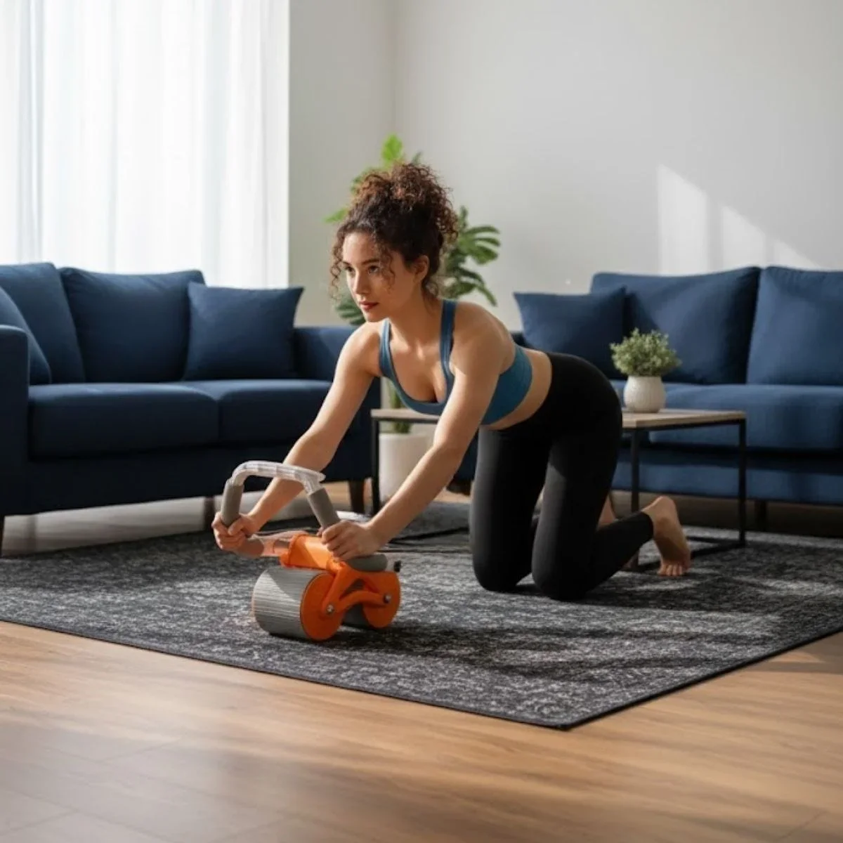 Dijital Sayaçlı Çek-Bırak Mekik Aleti – Karın ve Core Güçlendirici Evde Spor Aleti görsel 3