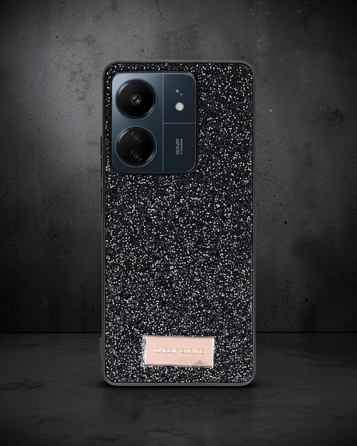 Onegif Xiaomi Redmi 13c Bright Simli Kapak - Siyah