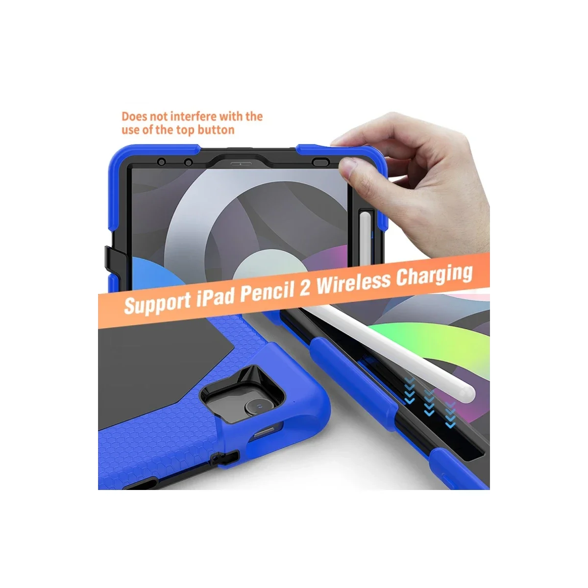 Apple iPad Pro 11 (2020) Kılıf Griffin Tablet Kapak - Mavi görsel 7