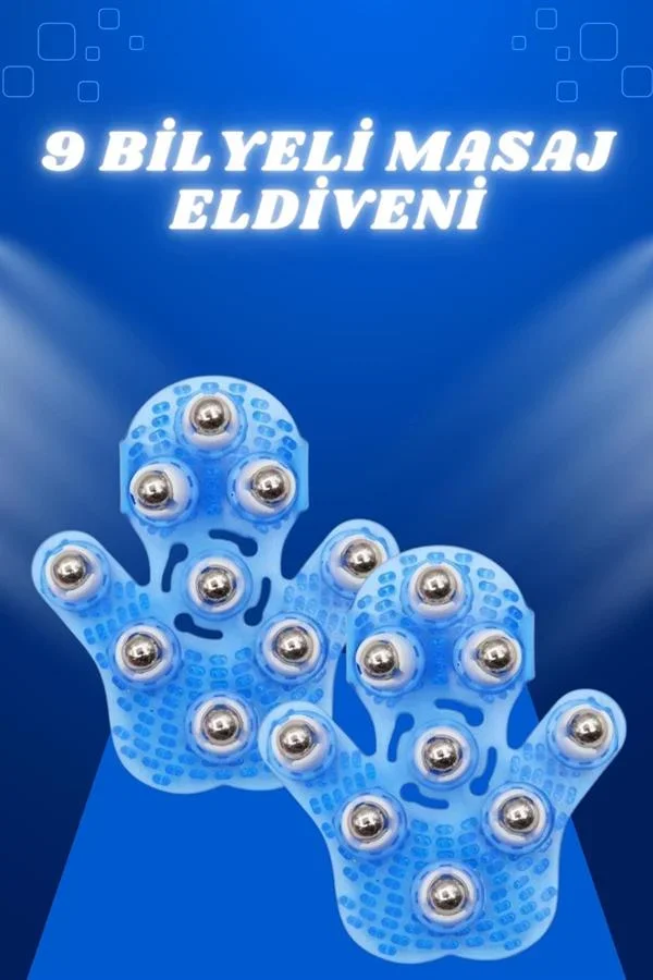 Giyilebiilir Masaj Eldiveni 9 Bilyeli Tüm Vücut Masajına Uygun görsel 2