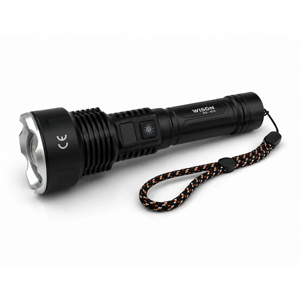 WS-7878 30Watt 3000 Lümen Uzun Menzilli USB Type-C Şarjlı El Feneri