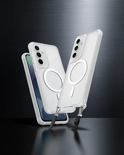Samsung Galaxy S24 Fe Kılıf Enka Magsafe Silikon Kılıf - Şeffaf