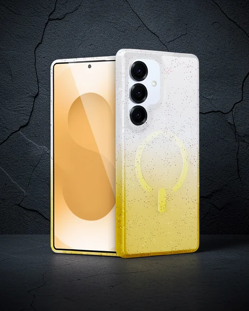 Samsung Galaxy S25 Plus Pummel Shiny Magsafe Kapak - Gold