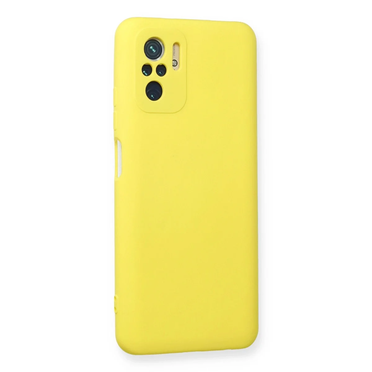 Xiaomi Redmi Note 10 Kılıf Nano İçi Kadife Silikon - Sarı görsel 2
