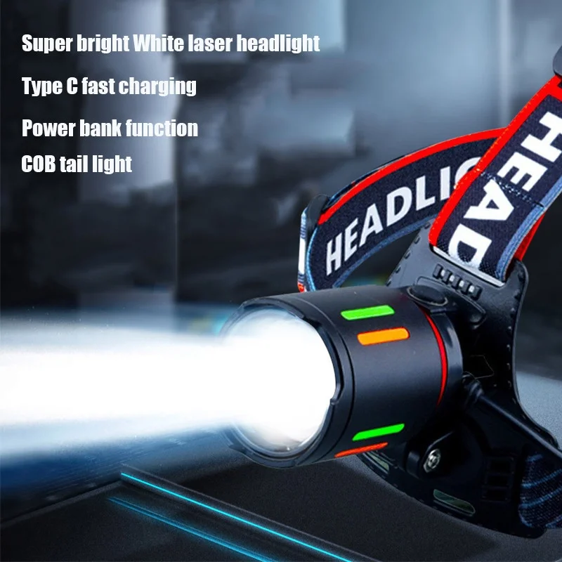 BD-62 10W TG LED Alüminyum Alaşımlı Zoomlu Type-C Şarjlı Kafa Feneri görsel 7