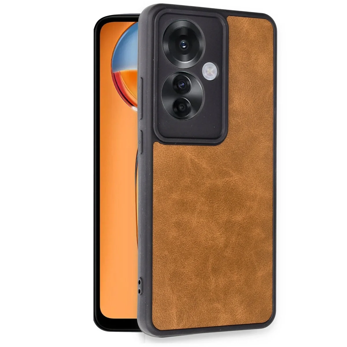 Oppo Reno 11f Kılıf Aras Deri Kapak - Taba görsel 2