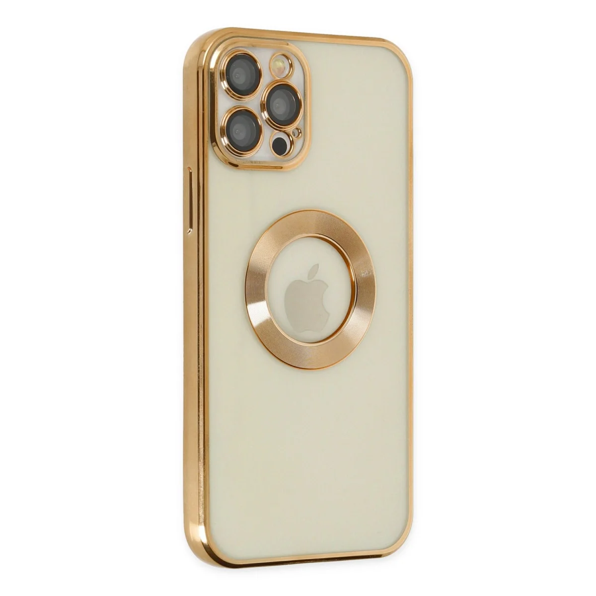 Apple İphone 12 Pro Kılıf Slot Silikon - Gold görsel 2