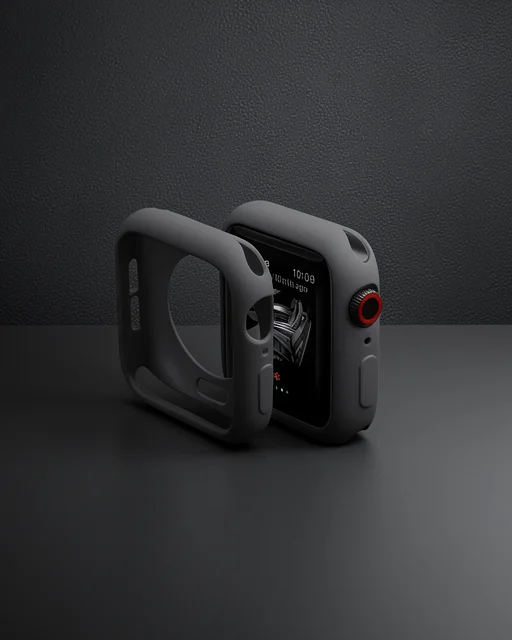 Apple Watch 42mm Silikon Alt Kasa - Siyah