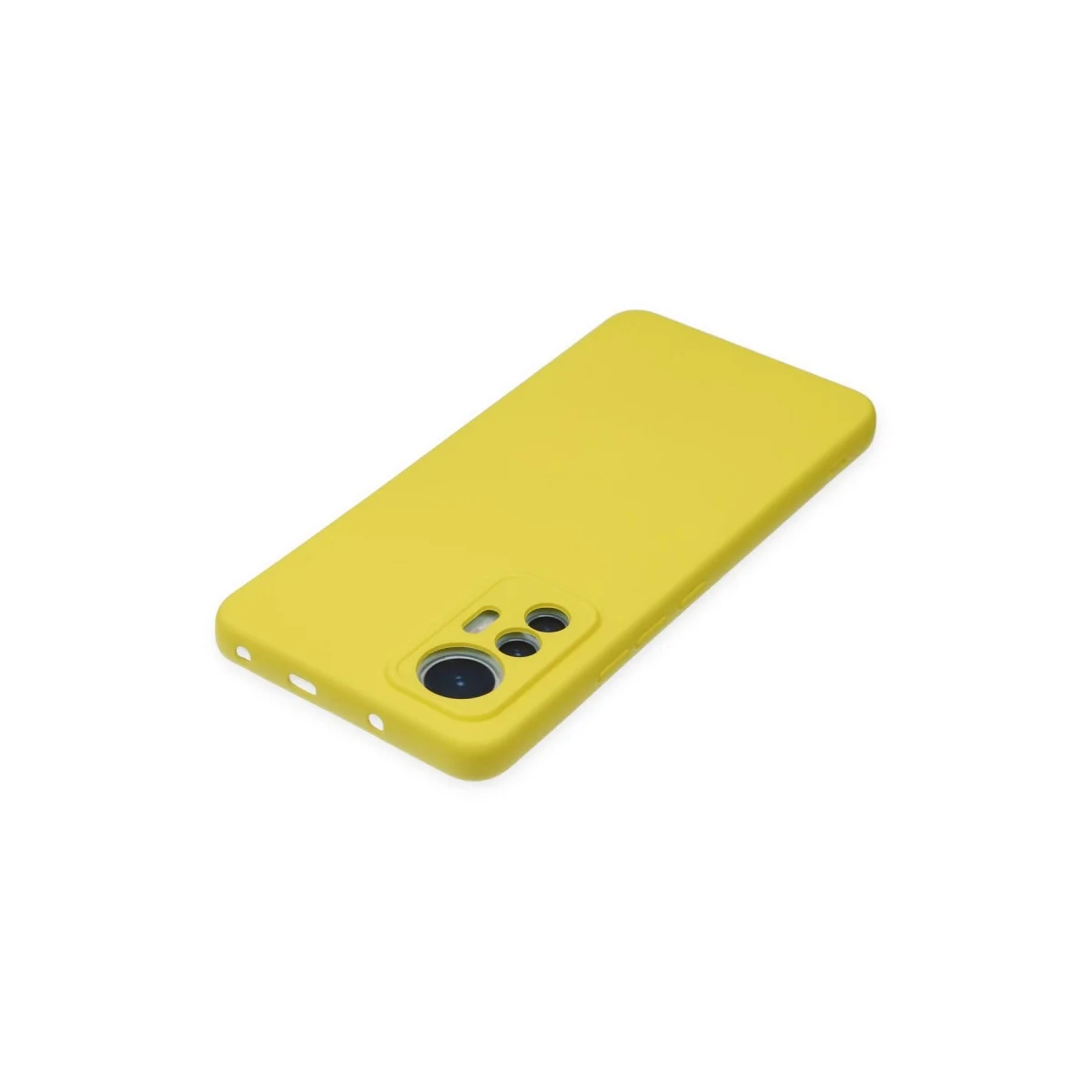 Xiaomi Mi 12 Lite Kılıf Nano İçi Kadife Silikon - Sarı görsel 4