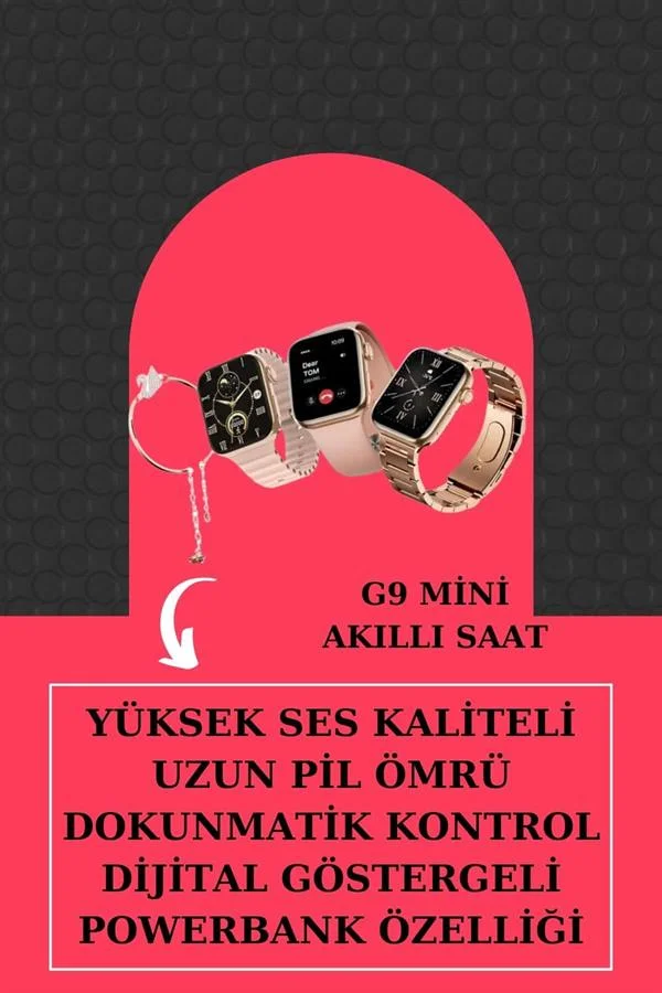 Aksesuar Hediyeli Akıllı Saat ve Dijital Göstergeli Powerbankli Bluetooth Kulaklık görsel 3