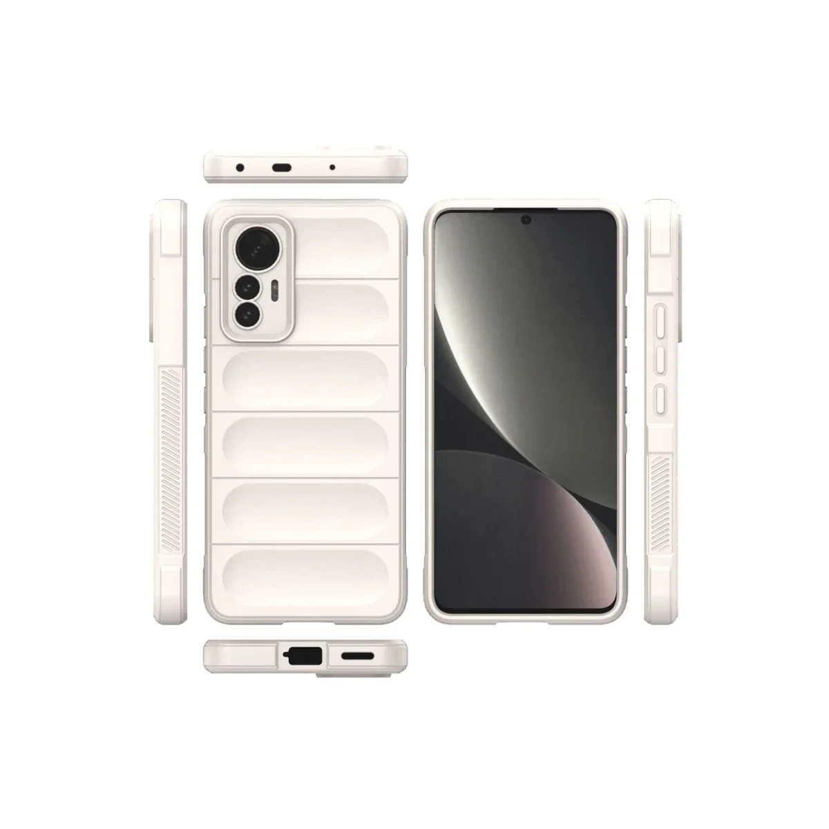 Xiaomi Mi 12 Lite Kılıf Optimum Silikon - Krem görsel 3